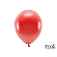 Ekologiški balionai "Metalik raudoni" 10vnt