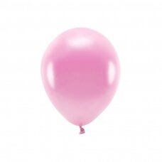 Ekologiški balionai "Metalik rožiniai" 10vnt
