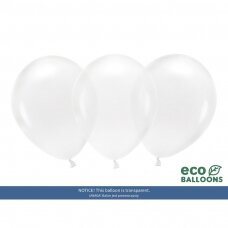 Ekologiški balionai Permatomi, 30 cm, 10vnt
