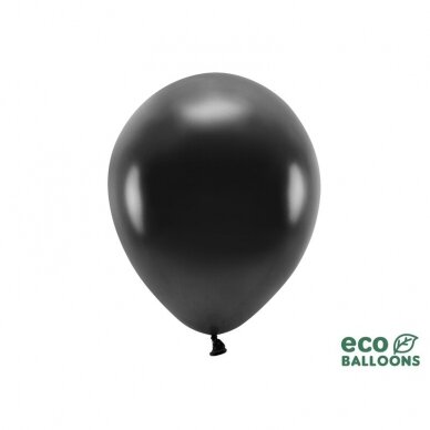 Ekologiški balionai "Metalik juodi", 10vnt