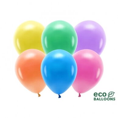 Ekologiški balionai "Pasteliniai spalvoti", 30 cm, 10vnt