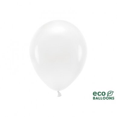 Ekologiški balionai "Pasteliniai balti", 10vnt