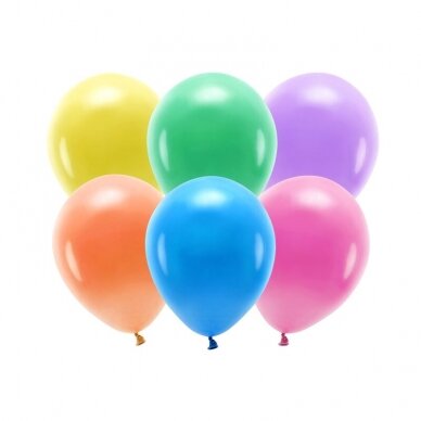 Ekologiški balionai "Pasteliniai spalvoti", 30cm, 100vnt
