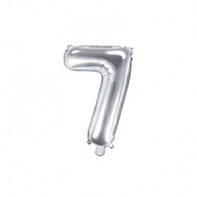 Folinis balionas sidabrinis skaičius, 35 cm 13