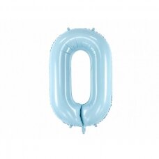 Folinis balionas "0" melsvas, 86 cm