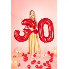 Folinis balionas "5" raudonas, 86 cm