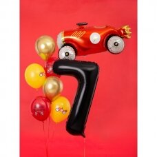 Folinis balionas "7" juodas, 86 cm