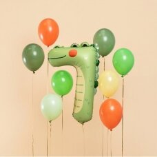 Folinis balionas "7" Krokodilas, 56x85 cm