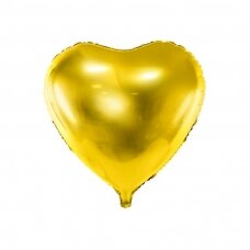 Folinis balionas "Širdelė" 45cm auksinė
