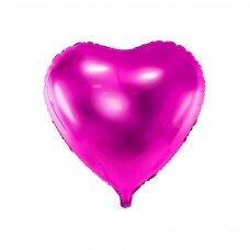 Folinis balionas "Širdelė" 45cm, rožinis