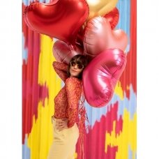 Folinis balionas Širdutė 75x64,5 cm, rožinė
