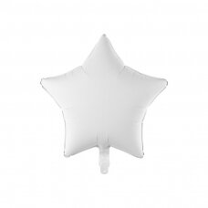 Folinis balionas Žvaigždė, balta 48 cm