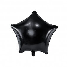 Folinis balionas Žvaigždė, juoda 48 cm
