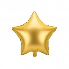 Folinis balionas Žvaigždė, auksinis 48 cm