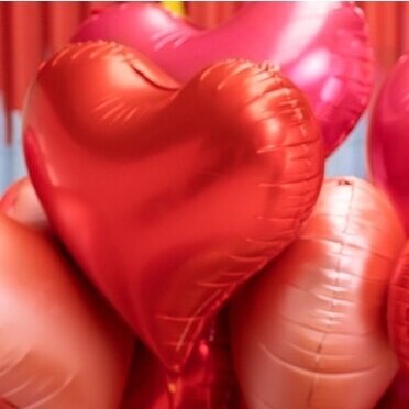 Folinis balionas Širdutė 75x64,5 cm, raudona 3