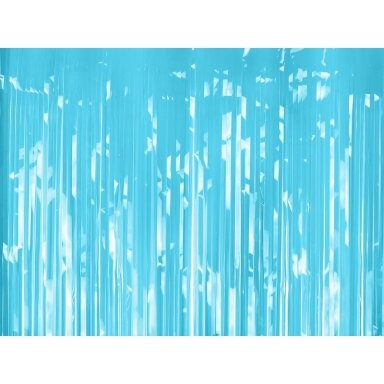 Folinė kutų užuolaida dekoracijoms melsva 100x200cm Folinė kutų užuolaida dekoracijoms melsva 100x200cm