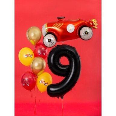 Folinis balionas "9" juodas, 86 cm Folinis balionas "9" juodas, 86 cm