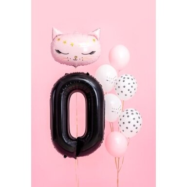 Folinis balionas "0" juodas, 86 cm