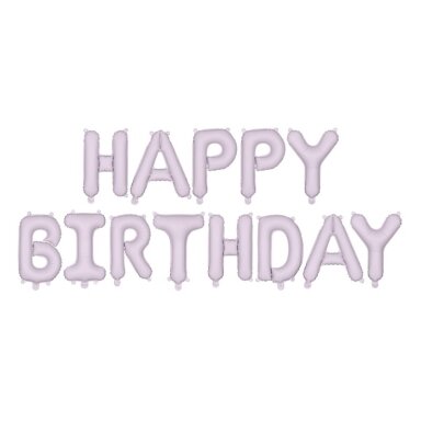 Folinis balionas Happ Birthday violetinis 340x35cm Folinis balionas Happ Birthday violetinis 340x35cm