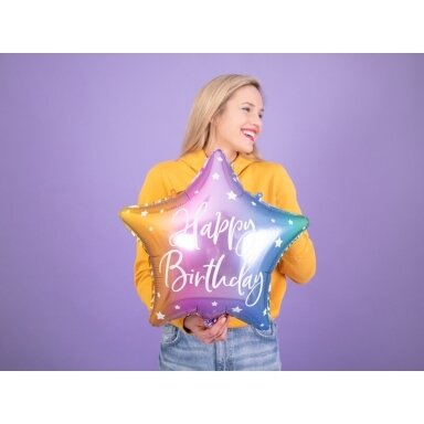 Folinis balionas "Happy Birthday" 40cm Folinis balionas "Happy Birthday" 40cm