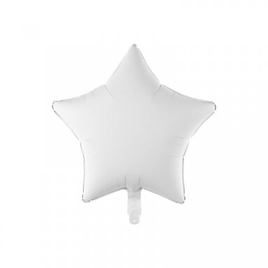 Folinis balionas Žvaigždė, balta 48 cm Folinis balionas Žvaigždė, balta 48 cm