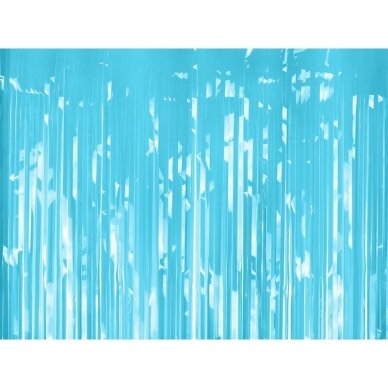 Folinė kutų užuolaida dekoracijoms melsva 100x200cm Folinė kutų užuolaida dekoracijoms melsva 100x200cm
