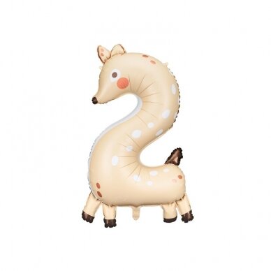 Folinis balionas "2" Stirniukas, 65x102 cm Folinis balionas "2" Stirniukas, 65x102 cm