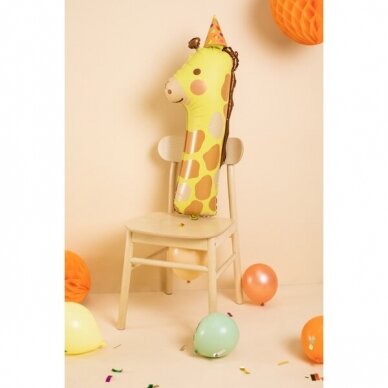 Folinis balionas "1" Žirafa, 42x90cm 1