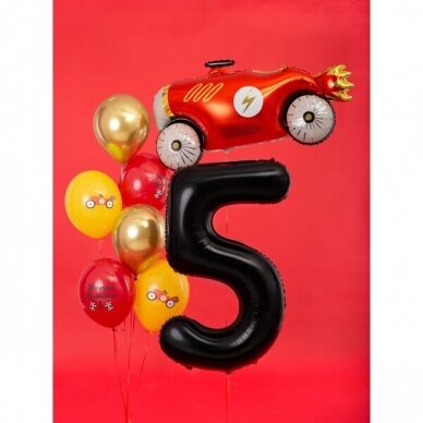 Folinis balionas "5" juodas, 86 cm 2 Folinis balionas "5" juodas, 86 cm 2