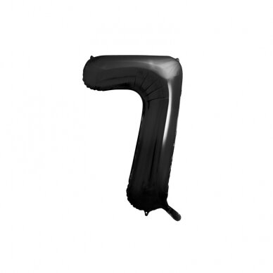 Folinis balionas "7" juodas, 86 cm Folinis balionas "7" juodas, 86 cm