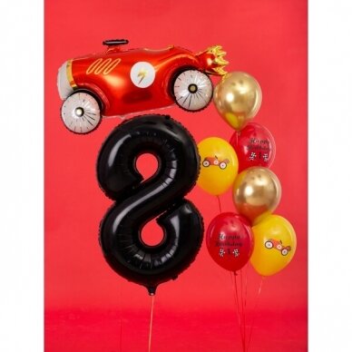Folinis balionas "8" juodas, 86 cm 2 Folinis balionas "8" juodas, 86 cm 2
