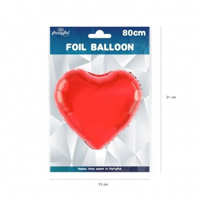 Folinis balionas Didelė širdis 80cm 1 Folinis balionas Didelė širdis 80cm 1