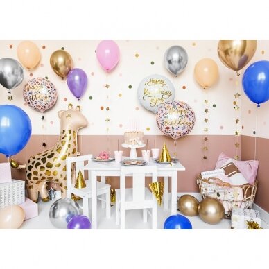 Folinis apvalus balionas "Happy birthday" 2