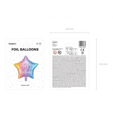 Folinis balionas "Happy Birthday" 40cm 2