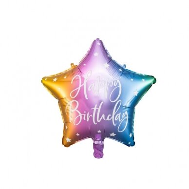 Folinis balionas "Happy Birthday" 40cm Folinis balionas "Happy Birthday" 40cm