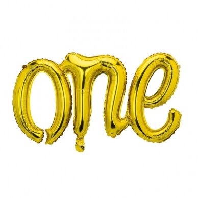 Folinis balionas "One" auksinis