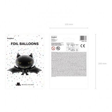 Folinis balionas "Šikšnosparnis" 80 x 52 cm 6