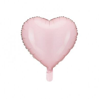 Folinis balionas "Širdelė" 45cm švelniai rausvas