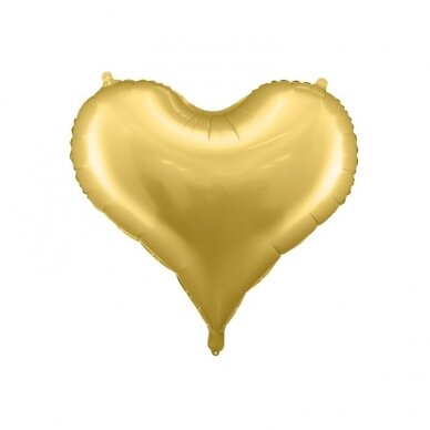 Folinis balionas Širdutė 75x64,5 cm, auksinė