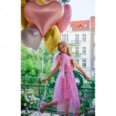 Folinis balionas Širdutė 75x64,5 cm, švelniai rausva 1