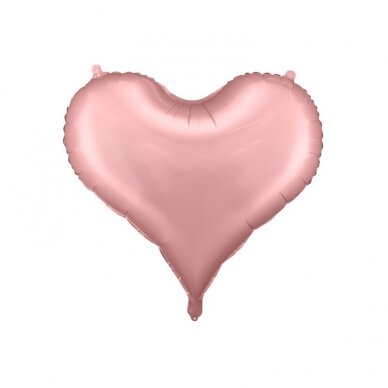 Folinis balionas Širdutė 75x64,5 cm, švelniai rausva