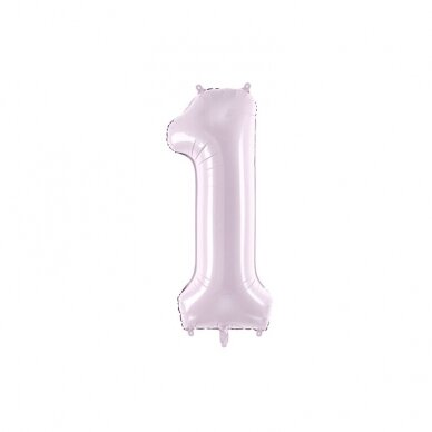 Folinis balionas skaičius 1, violetinis 72cm Folinis balionas skaičius 1, violetinis 72cm