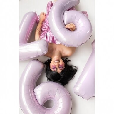 Folinis balionas skaičius 5, violetinis 72cm 3 Folinis balionas skaičius 5, violetinis 72cm 3