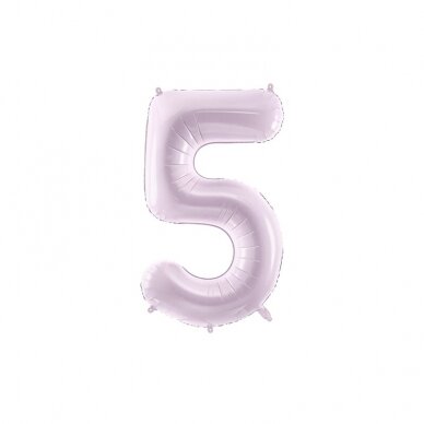 Folinis balionas skaičius 5, violetinis 72cm Folinis balionas skaičius 5, violetinis 72cm