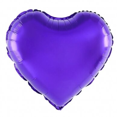 Folinis balionas Violetinė širdis 45cm