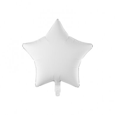 Folinis balionas Žvaigždė, balta 48 cm Folinis balionas Žvaigždė, balta 48 cm
