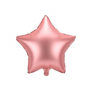 Folinis balionas Žvaigždė, rožinio aukso 48 cm Folinis balionas Žvaigždė, rožinio aukso 48 cm