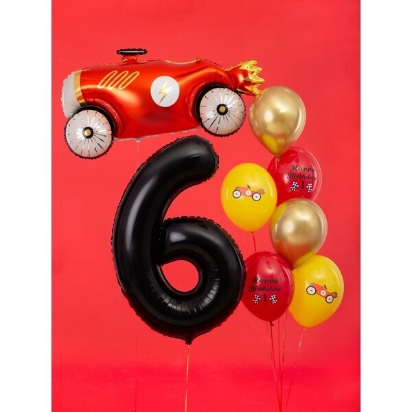 Folinis balionas "6" juodas, 86 cm 2