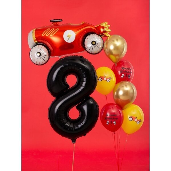 Folinis balionas "8" juodas, 86 cm 2