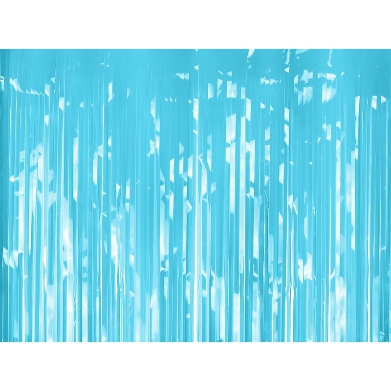 Folinė kutų užuolaida dekoracijoms melsva 100x200cm Folinė kutų užuolaida dekoracijoms melsva 100x200cm